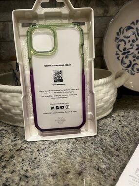 iPhone 13 Protective Case by — Green & Purple Slim Guard